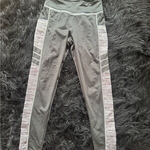 Gray Leggings with Grey Side Stripes